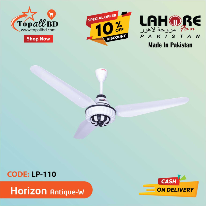LAHORE 56'' HORIZON ANTIQUE ( WHITE )CEILING FAN