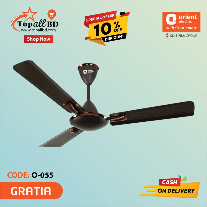 ORIENT 56" GRATIA CEILING FAN (METALLIC BRONZE COPPER)