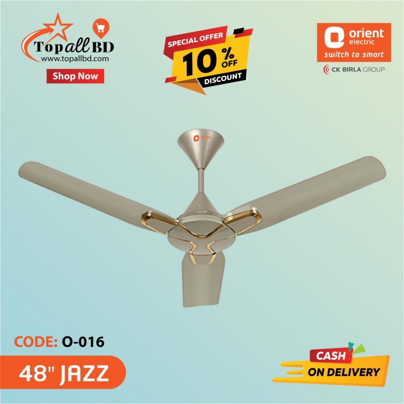ORIENT 48" JAZZ CEILING FAN (MAPLE GOLD)