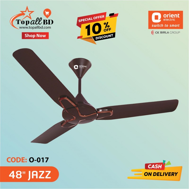ORIENT 48" JAZZ CEILING FAN (METALLIC BRONZE COPPER)