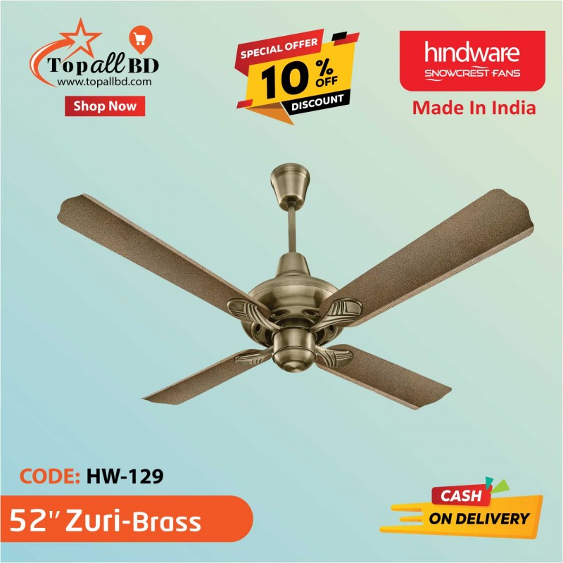 HINDWARE 52" ZURI CEILING FAN (BRASS)